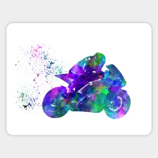 Watercolor moto gp rider Magnet